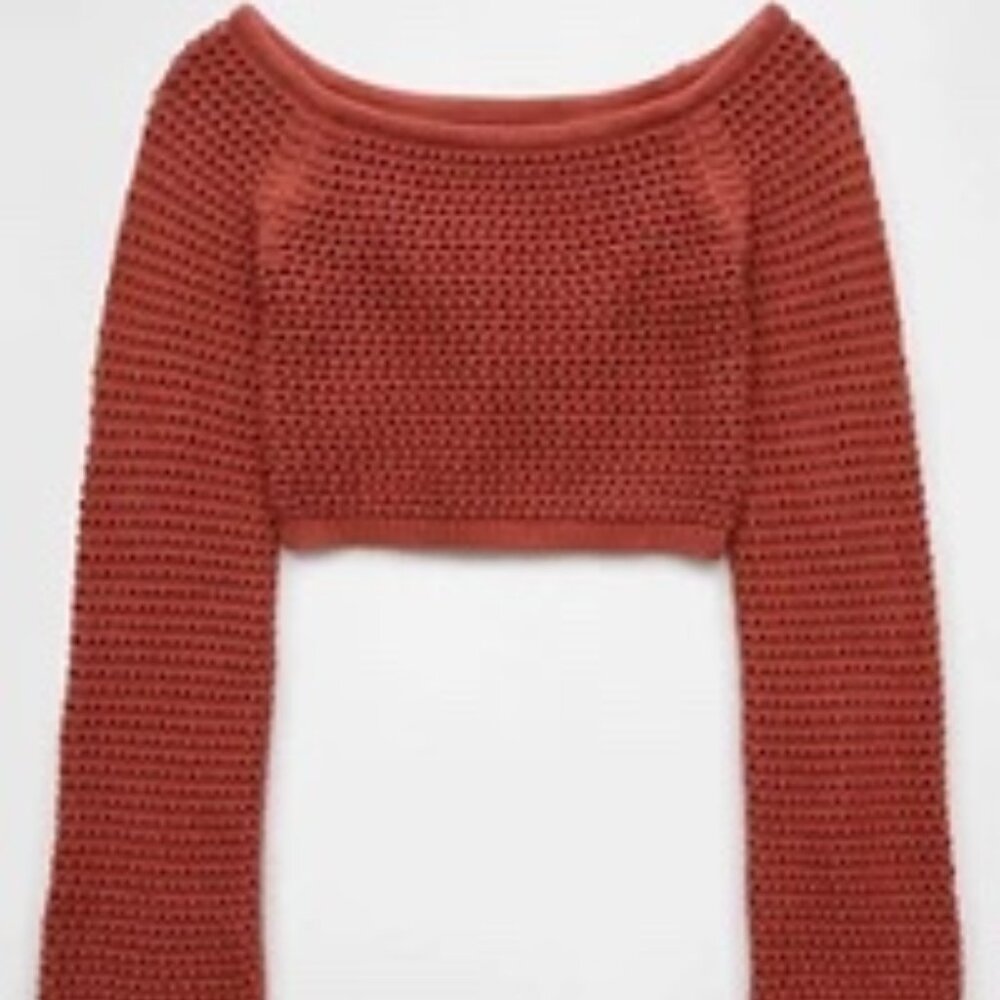 AE Long-Sleeve Off-The-Shoulder Sweater